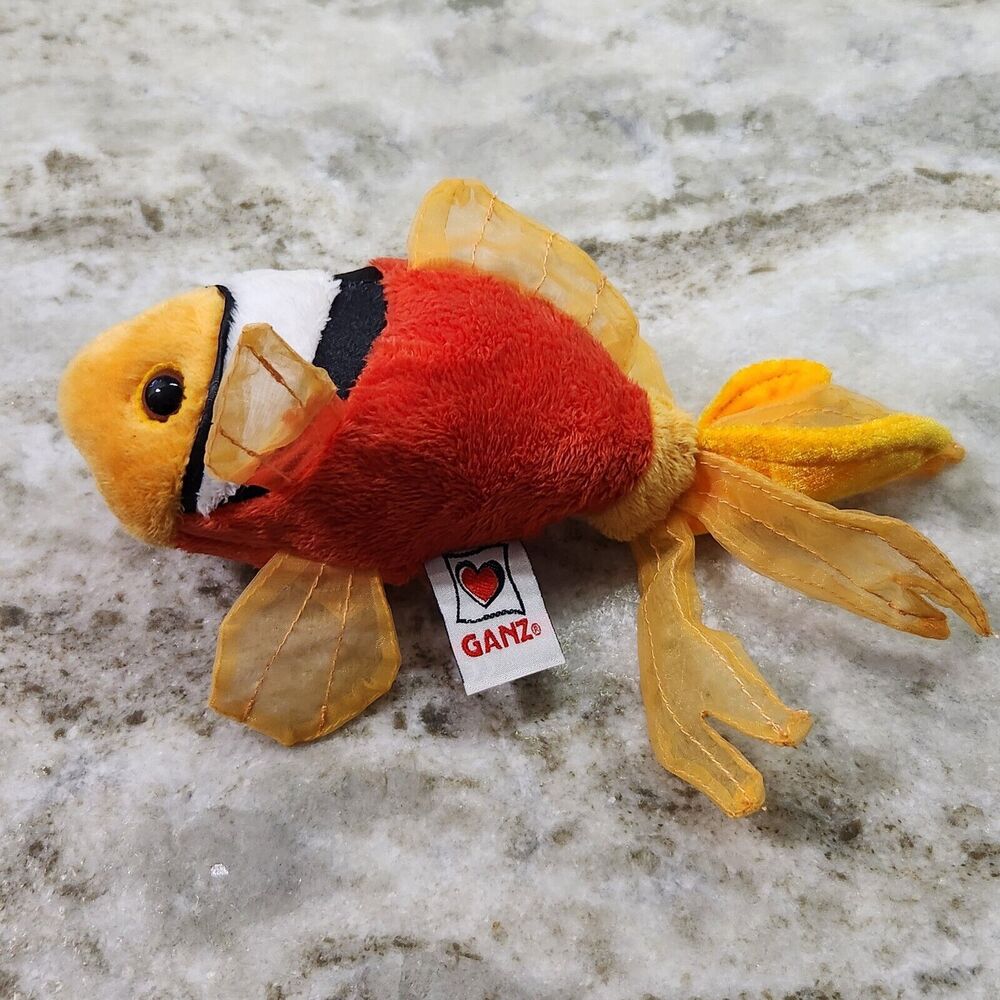 Ganz Webkinz Tomato Clown Fish Plush Lil' Kinz HS516 Stuffed Animal NO CODE